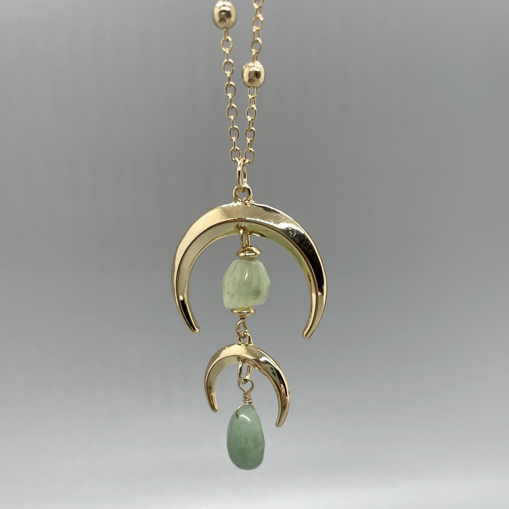 **NEW** Jade 14K Gold Plated Multi-Layered Necklace. Never worn.